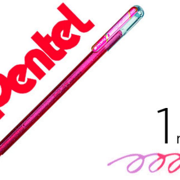 Roller Pentel K110 Dual Metallic Cor Rosa e Rosa Metalico