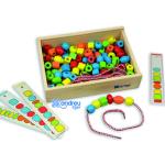 Jogo Andreutoys Formas p/ Enfiar + 10 Cordoes + 10 Modelos Caixa de 150 Unidades Sortidas