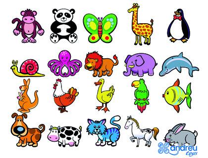 Jogo Andreutoys Animais Magneticos 8 cm Caixa de 20 Unidades Sortidas 20,6X19X4,5 cm