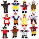 Jogo Andreutoys Marioneta de Mão Personagens Contos Infantis Sortidos 30cm Caixa de 12 Unidades