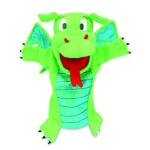 Marioneta Fiesta Crafts de Tela p/ Mão e Dedos Dragao Verde 17X33 cm