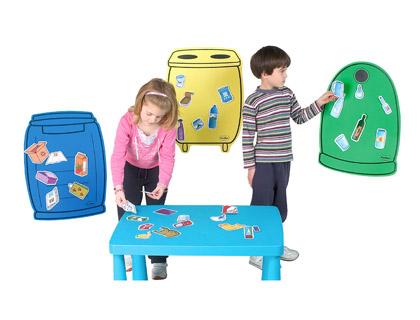 Jogo Henbea Plastico Reciclagem Material Organico Vidrio Papel 36 Peças