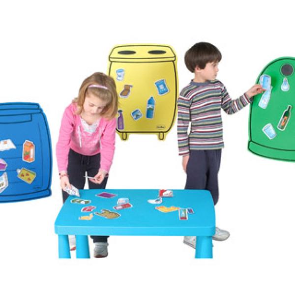 Jogo Henbea Plastico Reciclagem Material Organico Vidrio Papel 36 Peças
