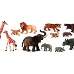 Jogo Miniland Animais Da Selva c/ Crias 12 Figuras