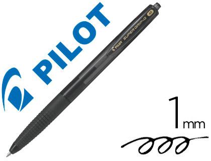 Caneta Pilot Supergrip G Preto Retratil Sujeicao de Borracha Tinta Base de Oleo