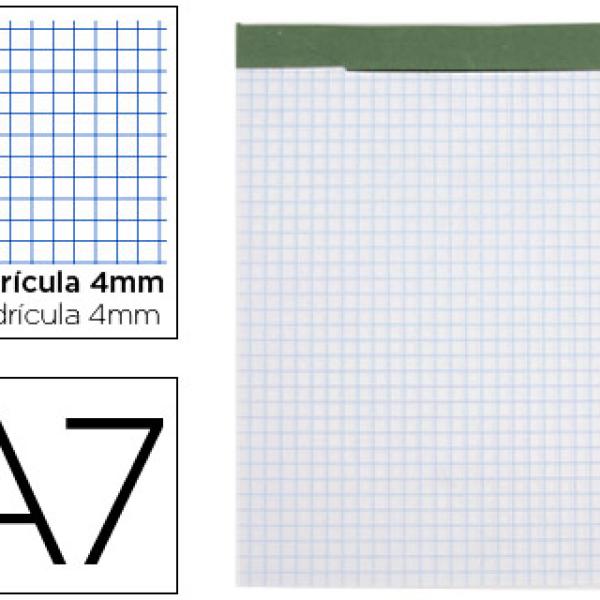 Bloco de Apontamentos Quad 4mma7 80F 60g/m2 Perfurado Sem Capa