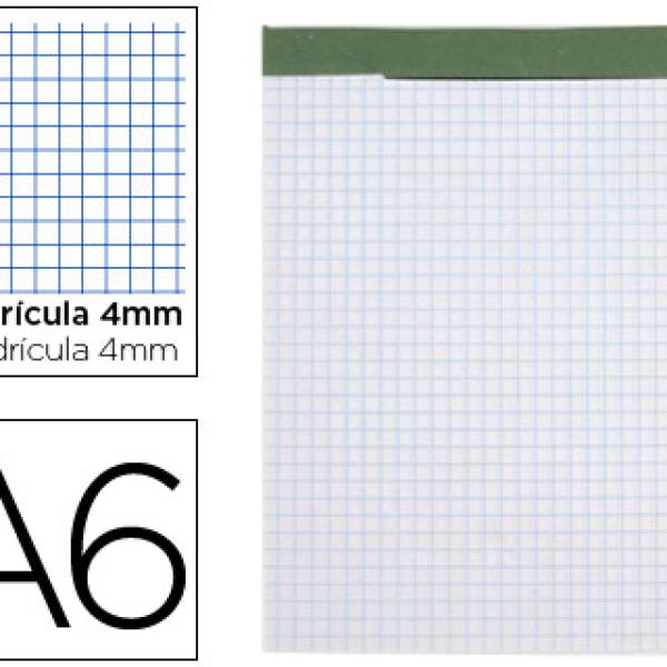 Bloco de Apontamentos Quad 4mma6 80F 60g/m2 Perfurado Sem Capa