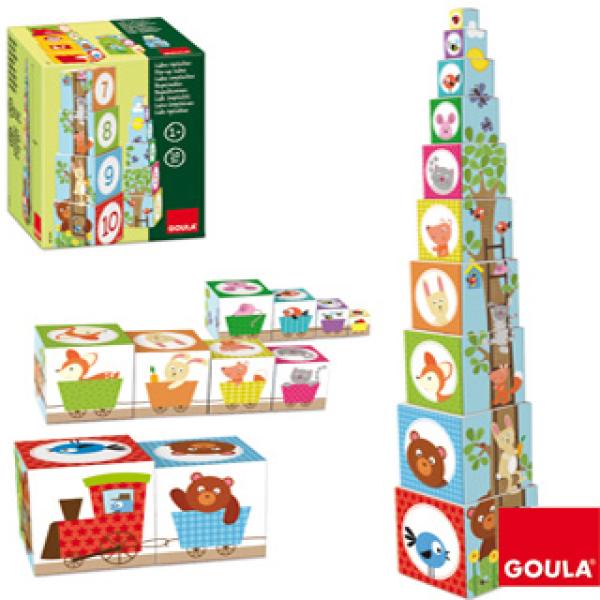 Jogo Diset Didatico Cubos Empilhaveis Figuras Del Bosque - DISET