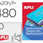 Etiquetas Adesivas Apli 1224 Transparentes 70X37mm p/Fotocopia (20 Folhas) c/480 Etiquetas