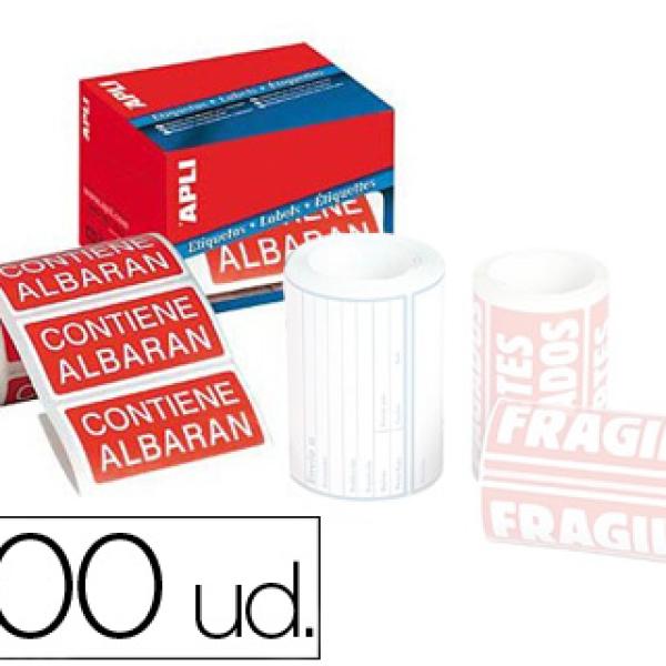 Etiquetas Apli Contiene Albaran 50X100 mm Rolo c/ 200 Unidades