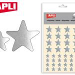 Etiquetas Apli Estrela Prata Bolsa c/ 3 Folhas