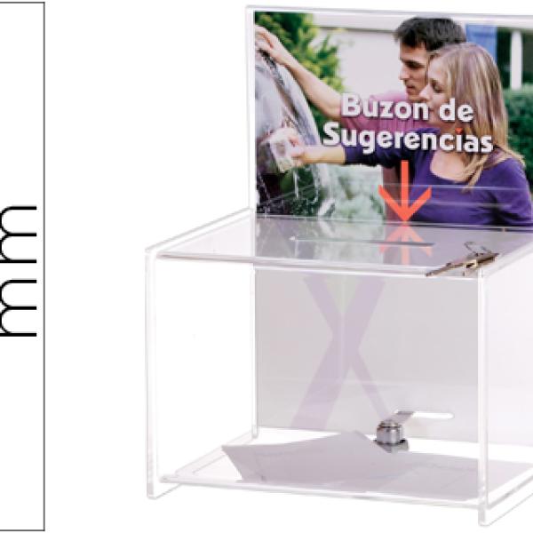 Caixa Archivo 2000 p/Sugestoes c/Chave de Poliestireno Transparente Medidas: 175X220X160mm