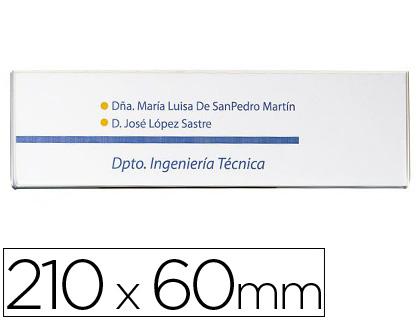 Indentificador de Parede Archivo 2000 c/ Adesivo Posterior em Poliestireno Transparente 210X60 mm