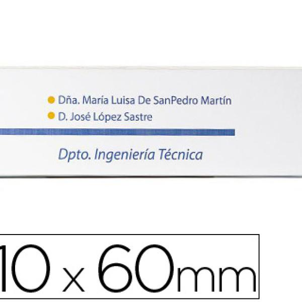 Indentificador de Parede Archivo 2000 c/ Adesivo Posterior em Poliestireno Transparente 210X60 mm