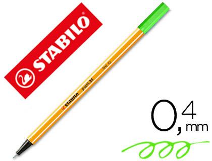 Marcador Stabilo Ponta de Fibra Point 88 Verde Neon 0,4 mm