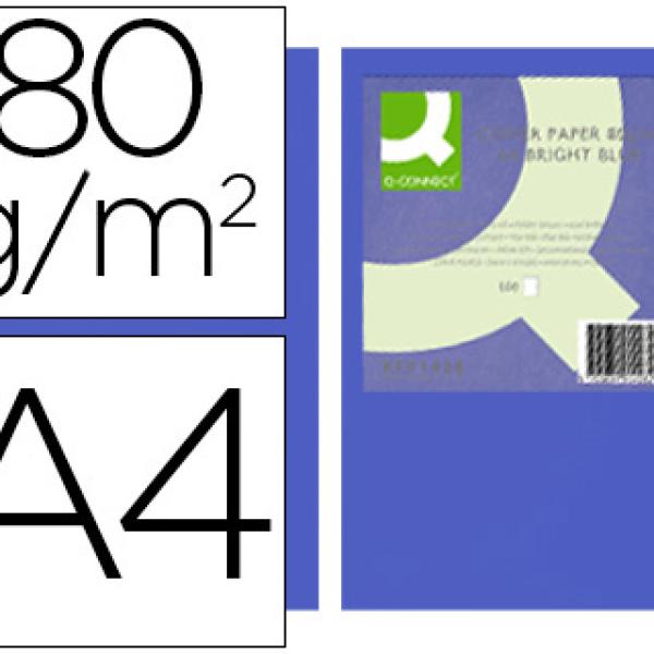 Papel de Cor Q - Connect Din A4 80Gr Azul Intenso (500 Folhas)