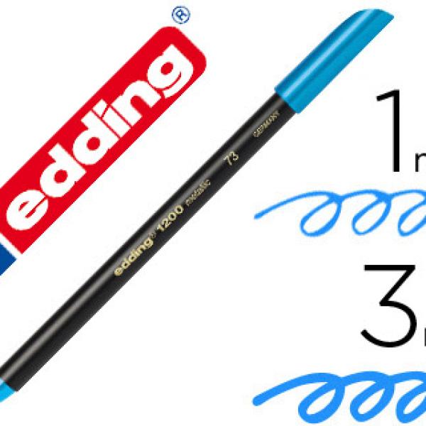 Marcador Edding Ponta Fibra 1200 Azul Metalizado N 73 Ponta Redonda 0,5 mm