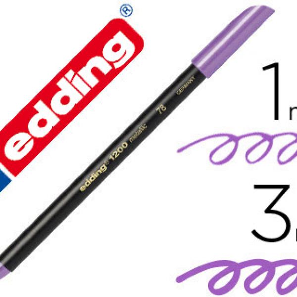 Marcador Edding Ponta Fibra 1200 Violeta Metalizado N 78 Ponta Redonda 0,5 mm