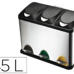 Cesto Q - Connect de Papeis Metalico Tampa Plastica 45 Litros 605X340X485mm