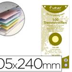 Separador Exacompta Cartolina Reciclado (100 Separadores) 105X240 c/ Furos Cores Sortidas