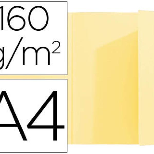 Classificador Exacompta de Cartolina Din A4 Amarelo 160g/m2 c/ Aba Interior