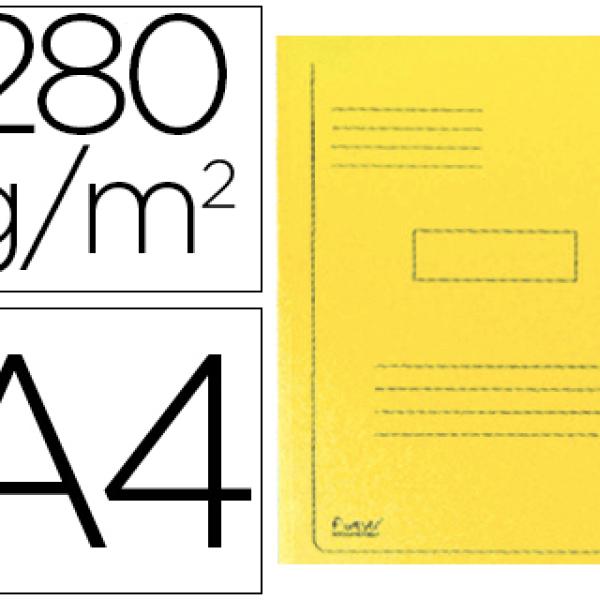 Classificador Exacompta de Cartolina Reciclada Din A4 Amarelo 280g/m2 c/ 2 Abas Interior