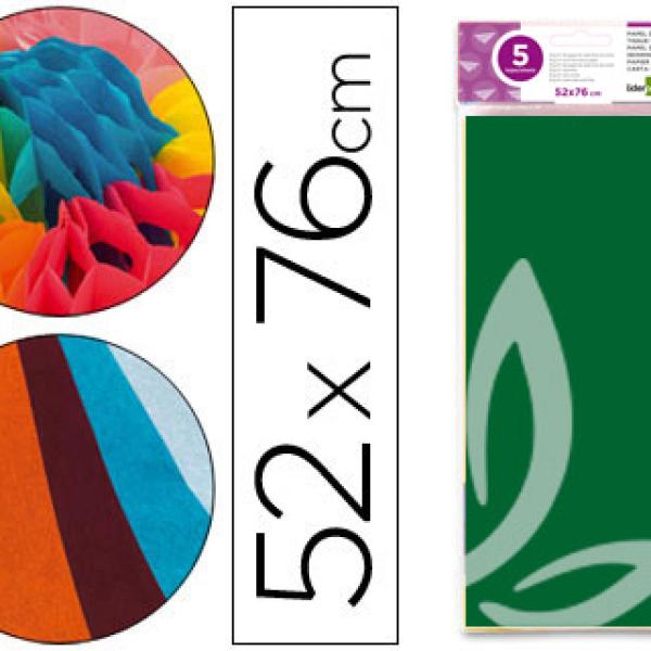 Papel Seda 52 X 76 cm. 18 Gr/M2. Verde Escuro