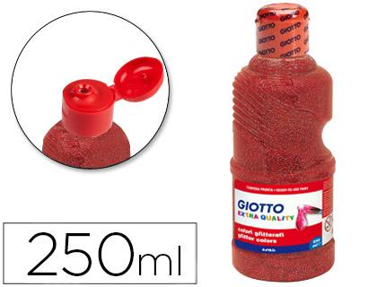 Guache Escolar Purpurina Glitter Giotto 250 ml Vermelho