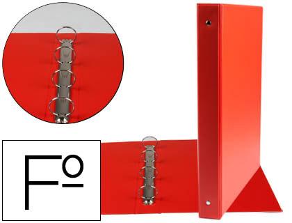 Pasta 4 Aneis 25mm Redondos Plastico Folio Cor Vermelho