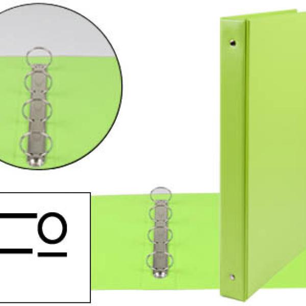 Pasta 4 Aneis 25mm Redondos Plastico Folio Cor Verde Pistacho