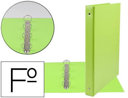 Pasta 4 Aneis 25mm Redondos Plastico Folio Cor Verde Pistacho