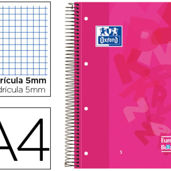 Caderno Espiral Oxford Capa Plastico Optik Paper Microperfurado A4 120F + 50% Quadricula 5 mm