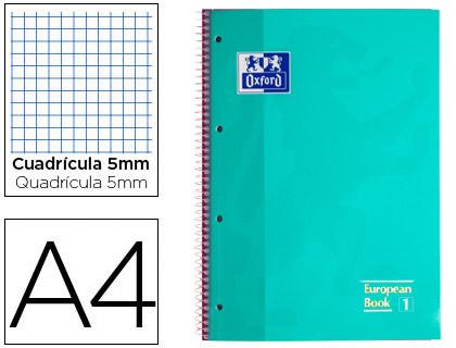 Caderno Espiral Oxford Capa Extradura Microperfurado A4 80F Quadriculado Menta Gelo