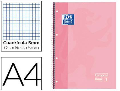 Caderno Espiral Oxford Capa Extradura Microperfurado A4 80F Quadriculado Rosa Doce