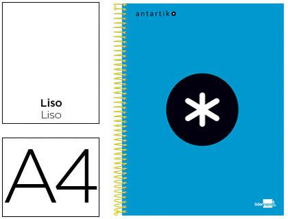 Caderno Espiral A4 Micro Antartik Capa Forrada 120F 100g Liso c/ Bandas 4 Furos Azul
