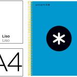 Caderno Espiral A4 Micro Antartik Capa Forrada 120F 100g Liso c/ Bandas 4 Furos Azul