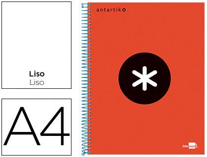 Caderno Espiral A4 Micro Antartik Capa Forrada 120F 100g Liso c/ Bandas 4 Furos Vermelho