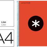 Caderno Espiral A4 Micro Antartik Capa Forrada 120F 100g Liso c/ Bandas 4 Furos Vermelho