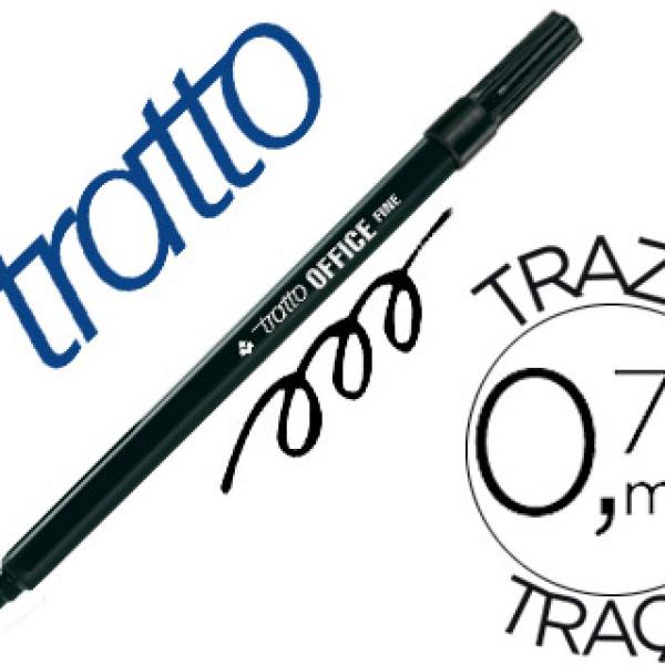 Marcador Tratto Office Fine Ponta de Fibra Traco 0,7 mm Preto