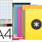 Caderno Espiral A4 Micro Antartik Capa Forrada 120F 100g Quadricula 5mm Cores Sortidas