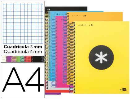 Caderno Espiral A4 Micro Antartik Capa Forrada 120F 100g Quadricula 5mm Cores Sortidas