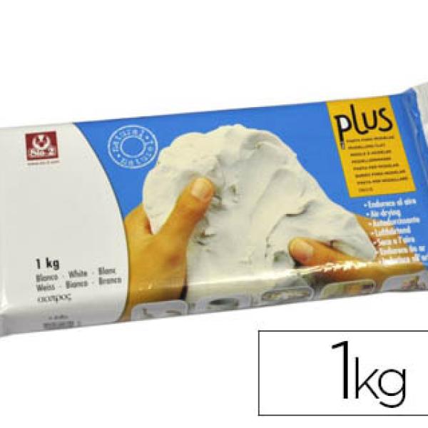 Argila Sio Plus p/ Modelar Branco de 1000 Gr