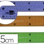 Regua Plastico Flexivel de 15 cm Cores Sortidas