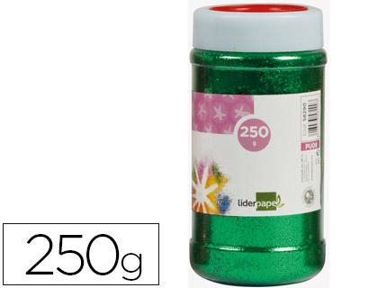 Purpurina Fantasia Cor Verde Metalizado Frasco de 250 Gr