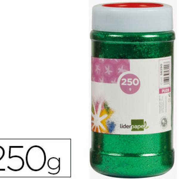 Purpurina Fantasia Cor Verde Metalizado Frasco de 250 Gr