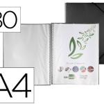 Capa Catalogo c/ Espiral 80 Bolsas Polipropileno Din A4 Preto