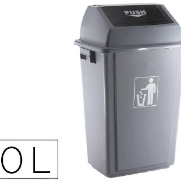 Caixote do Lixo Q - Connect Industrial c/ Tampa de Empurrar 20L 340X240X450 mm