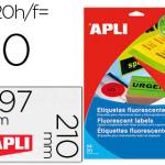 Etiqueta Apli Adesiva 02879 210X297mm p/Fotocopiadora Laser Caixa c/20 Folhas Din A4 Laranja