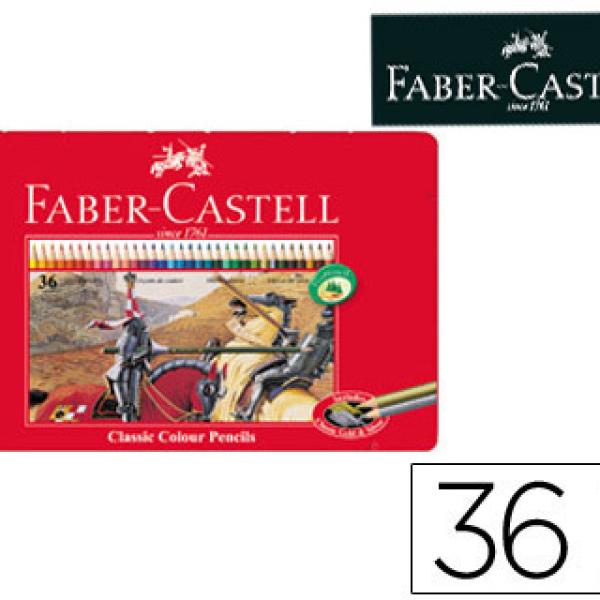 Lápis de Cores Faber - Castell Caixa Metalica de 36 Cores Sortidas