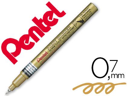 Marcador Pentel Permanente Mfp10 - X Dourado p/ Pinturas Decorativas. Ponta Extra Fina